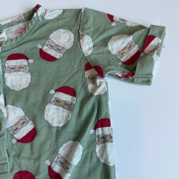 Santa Bamboo Holiday Pajama Romper 18-24 months - Picture 7 of 12